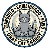 Zen Gray Cat Energy