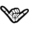 Shaka Hand Graphic Surf Vibe