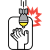 Hand with Bomb Detonator Graphic