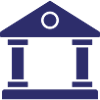 Courthouse Solid Icon Government Justice Building