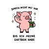Kawaii Schwein mit Saftbox