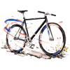 Exploded urban bicycle