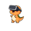 Dino T-Rex Virtual Reality Gamer Saying