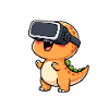 T-Rex Dinosaur VR Gamer Saying