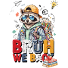 Bruh We Back School Raccoon