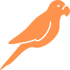 Embroidered parrot