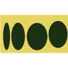 Yellow Canvas Abstract Oval Series