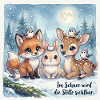 Schneezeit Fuchs Hase Reh