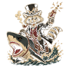 Steampunk Raccoon Shark