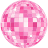 Bright Pink Disco Ball