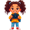 Little Photographer with Camera – Creative Design