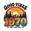 1970 Retro Sunset Good Vibes