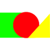 Red circle meets green-yellow
