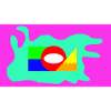 Geometrische Farbblock Collage Neon