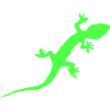 Neon Gecko Silhouette