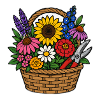Flower Basket Splendor Design