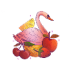 Swan with fruit and citrus