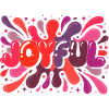 Freudige Spritzer, bunte Typografie,