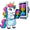 Regenbogen-Arztunicorn Diagnostik