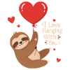 Heart Balloon Cuddly Monkey Design