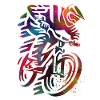 Bunte Motorradfahrt