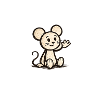Cuddly mouse waving