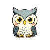 Cuddly owl illustration