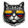 Cat Colombian Flag Colombia