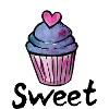 Pastel Cupcake Heart Frosting