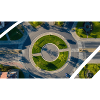 Aerial View Round Circle Green Accents