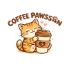KaffePaws Cat Cuddly Toy with Cup