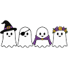 Four Friendly Ghost Figures