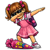 Dabbing ABC shooter (brunette)