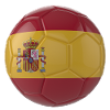 SPAIN'S FLAG ON A FOOTBALL