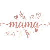 Mom lettering with hearts