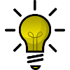 Classic light bulb as a symbol