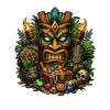 Tiki Schatzmaske mit Juwelen