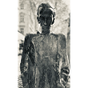 Gloomy statue in monochrome
