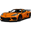 Orange Sports Car Illustration