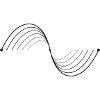 Abstract Wavy Line Black