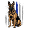 Belgian Malinois Blue Line US Flag