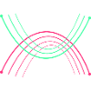 Neon Bows Pink Green