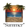 Sunset Palms Mosaik