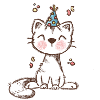 Cat party in pastel look