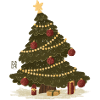 Christmas tree with fairy lights