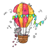 Heart Balloon: Mouse in the Basket