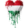 Heart with Hungarian flag