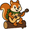 Forest Friend with Guitar