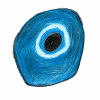 Blue eye in a circle shape