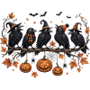 Halloween Ravens Autumn Pumpkin